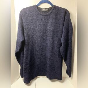 Brandini Sweater Men's Small Blue Pullover Wool Blend Vintage Y2K